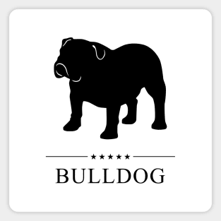 Bulldog Black Silhouette Magnet